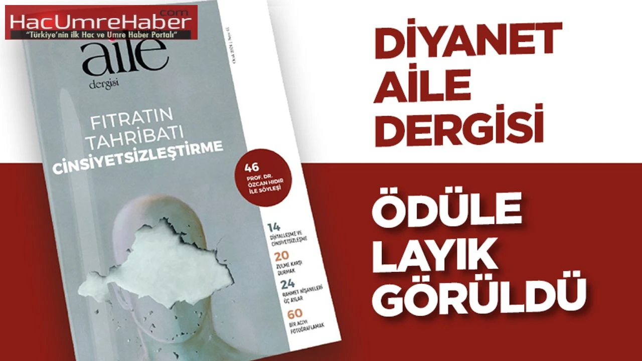 Başkan Erbaş, Diyanet Aile Dergisi'nin uluslararası ödül sevinci!