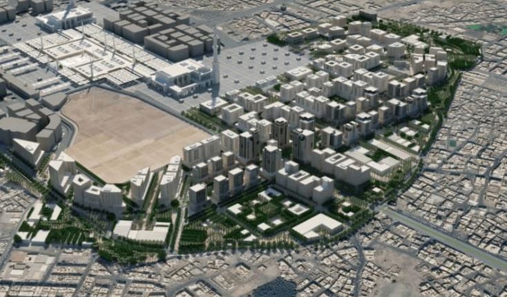 Rua Al Madinah Medine'de Mescidi Nebevinin yanına Mega proje başlıyor